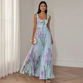 Square Neck Floral Maxi Dress